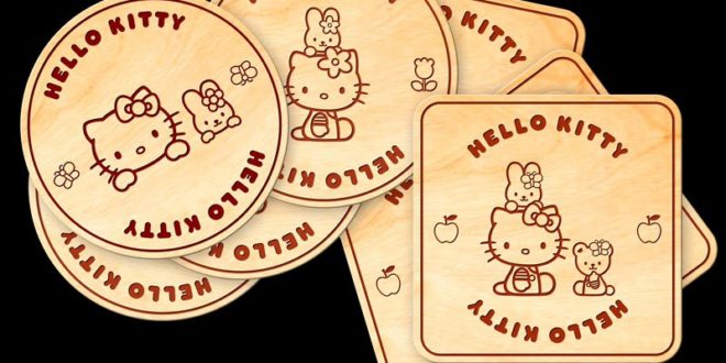 Hello Kitty Free Pack Laser Cut Files DXF CDR