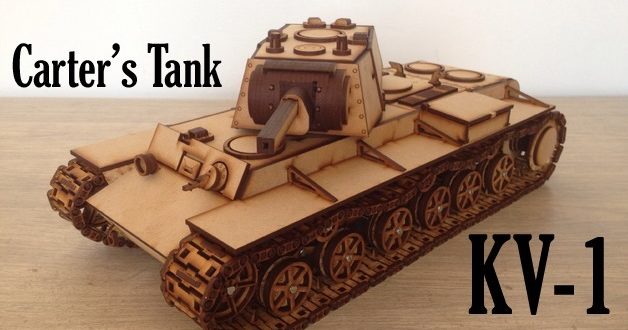 KV-1 war tank laser cut 3mm