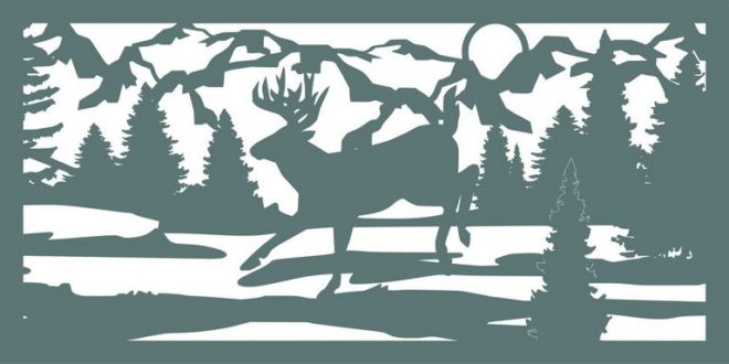 Free Silhouette Cnc File Low Land Deer