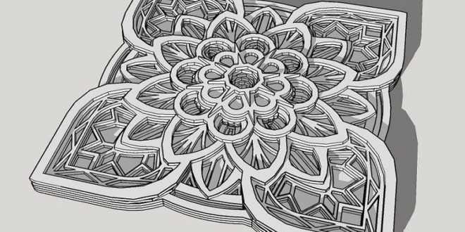 Multilayer Mandala CDR Laser cut Template