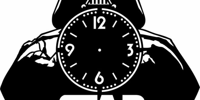 Star Wars Wall Clock Silhouette CDR File Vector