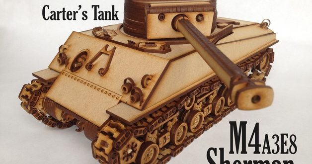 War Tank Sherman 3mm laser cut plan