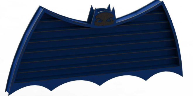 Laser Cut Template Batman Shelf for Toy Cars or Objects