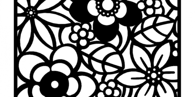 Floral Wall Laser Cut Cnc Cutting Vector DXF