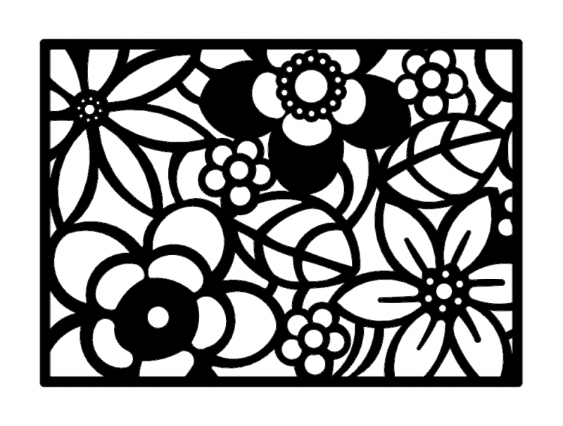 Floral Wall Laser Cut Cnc Cutting Vector DXF – DXF DOWNLOADS – Files ...