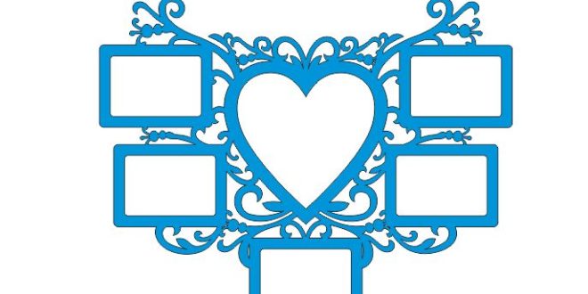 Heart Picture Frame DXF CNC Template