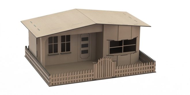 House dxf cdr laser cut vector