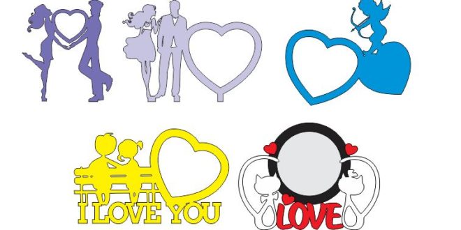 Free pack i love you CDR DXF Vectors Cut Cnc Machines