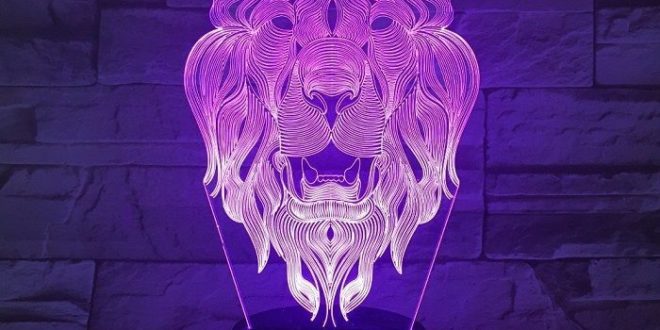 Free Lion 3D Illusion Cnc Laser Vector Night Lamp
