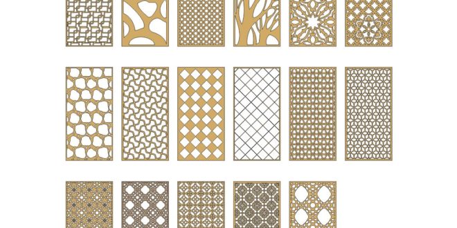 Vectors Cnc Design for Partition Grid Panels Pack