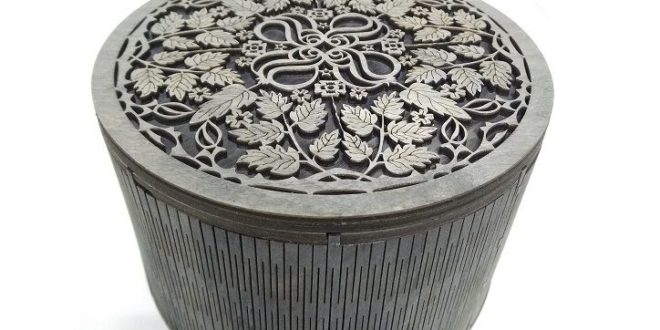 File Vector Round box for laser cutting