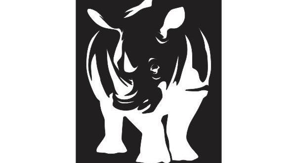 Free Wall Decor Silhouette Rhinoceros