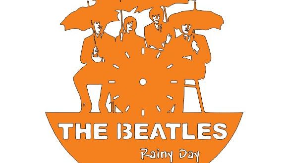 The beatles Free dxf clock cnc laser cut file