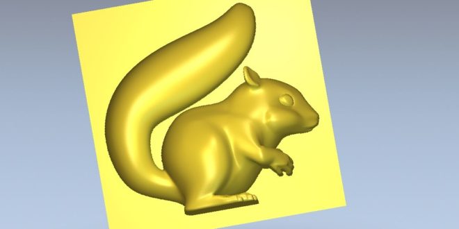 Squirrel 3D Cnc Model STL Relief 1325