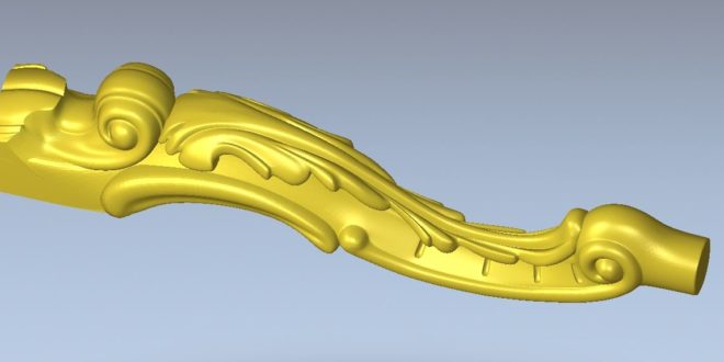 Cnc Table leg machining 4 axes or 3D Printing STL Model 1338
