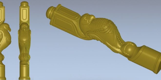 Eagle Column Pillar 3D Model Cnc 4 Axis 3D Print STL 1343