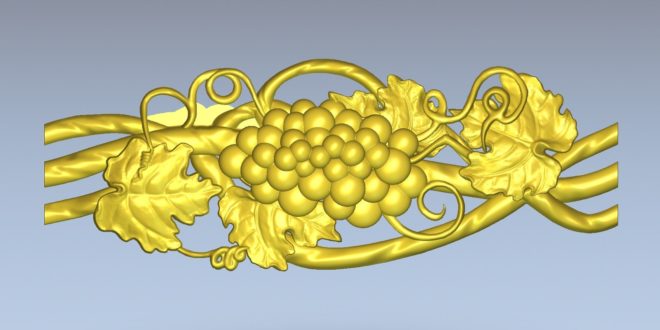 Free 3d cnc relief grapes decor stl 1377