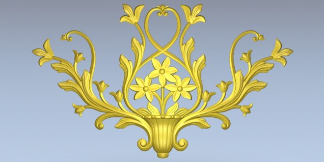 Flower Relief Vase 3D stl File 1380