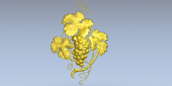 Free Relief 3D Grapes Plant leaf STL 1386