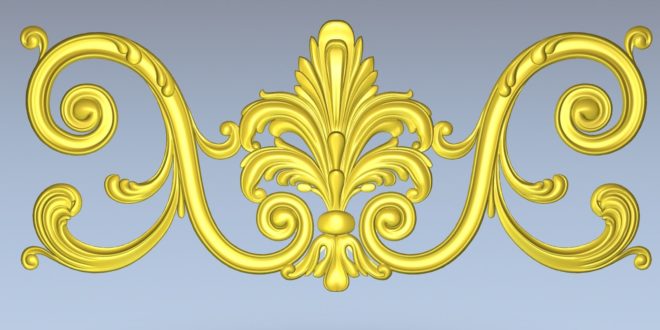 Free 3D Relief Model File Floral Decor STL 1398