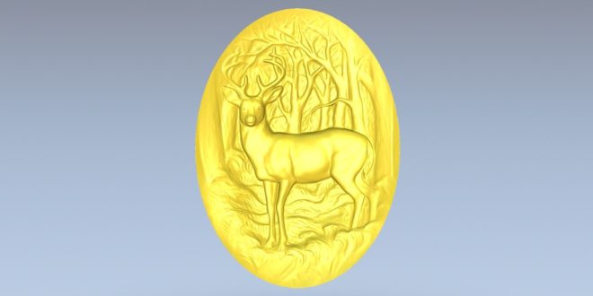 Free Deer Plate Animal STL Decor 1399