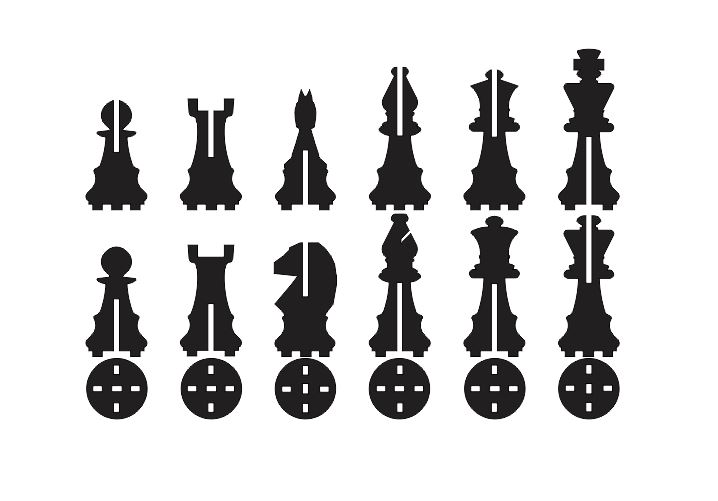 Chess Pieces SVG 1 Chess Pieces Cut File Chess Pieces DXF 