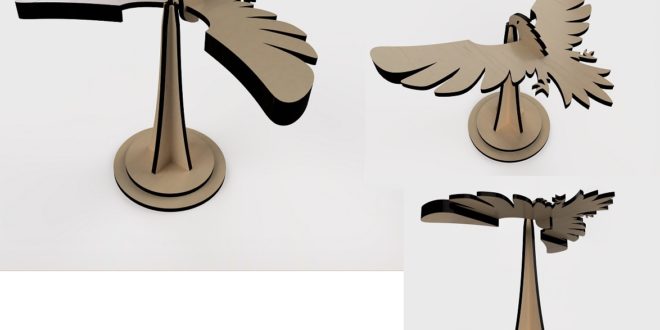 Laser Cut Bird Balance Equilibrium DXF CDR