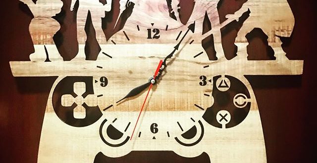 Cnc Cut Vector Gamepad Wall Clock Dxf