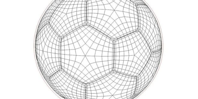 Laser Cut Football Ball 3D Illusion Vector Dxf