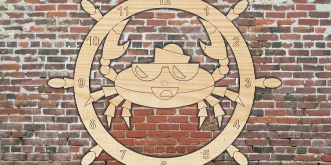 Free captain crab cnc cut vector laser