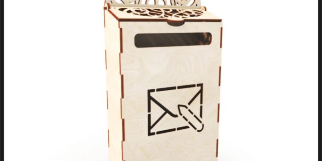 Laser Cut Template File Mailbox 4mm dxf