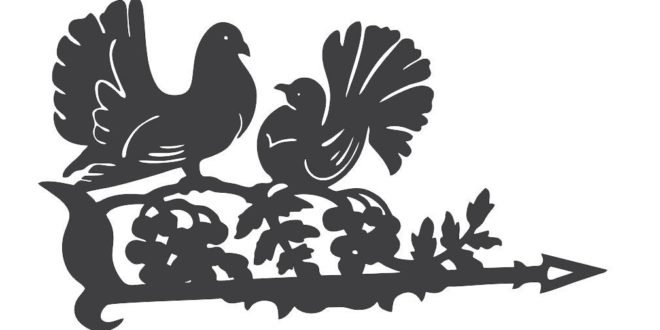 Cnc File Pigeon Weathervane Silhouette Vectors