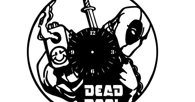 Free Vector Dead Pool Wall Clock Cnc