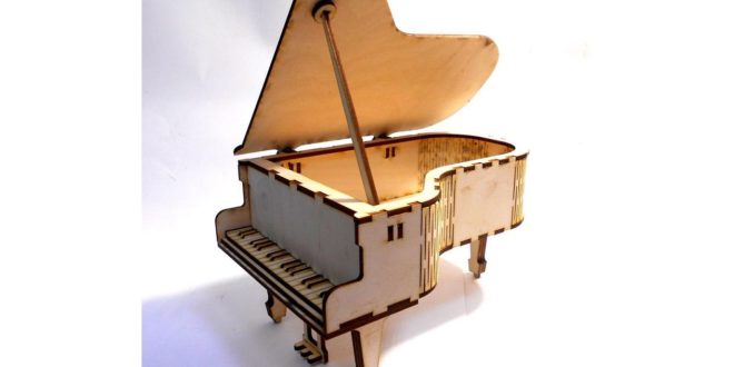 Laser Cut Miniature Royal Piano Music dxf cdr template files