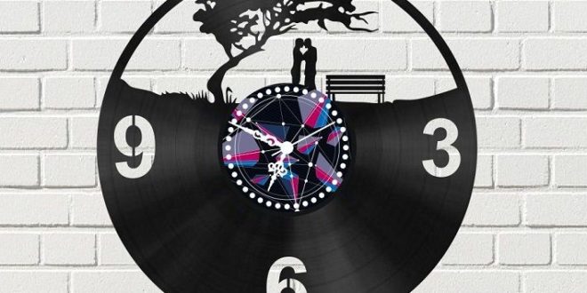 Template Laser Cut Wall Clock love under the tree