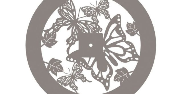 Laser Cut Butterfly Wall Clock