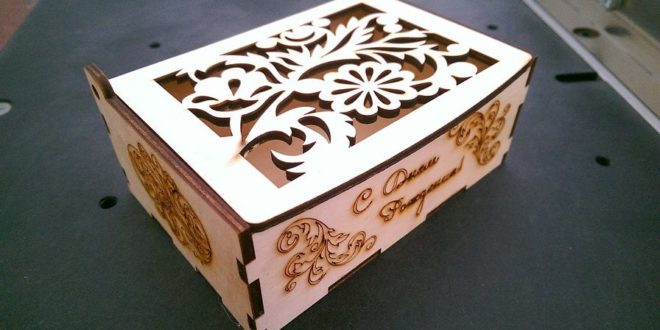 Free cnc file cut box with flowers