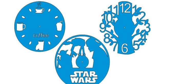 Free Laser Cut Clock Designs Star Wars Tree Coffee