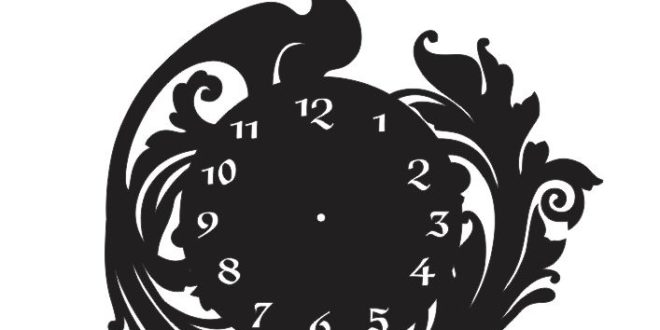 Cnc Cut Vector File Clock Peacock