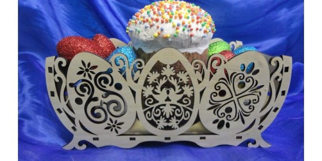 Free download dxf cnc laser cut easter basket