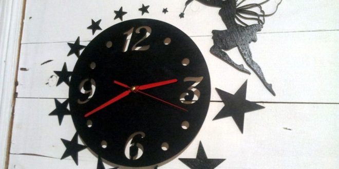 Free Cnc Vector fairy watch wall clock decor