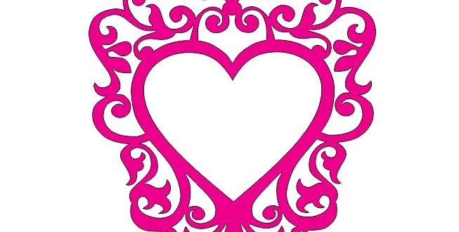 Free Laser Cut Frame Heart DXF 2