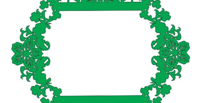 Free Laser Cut Frame DXF Floral Leafs 4