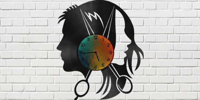 Template Cut Cnc Free Hairdresser Wall Clock