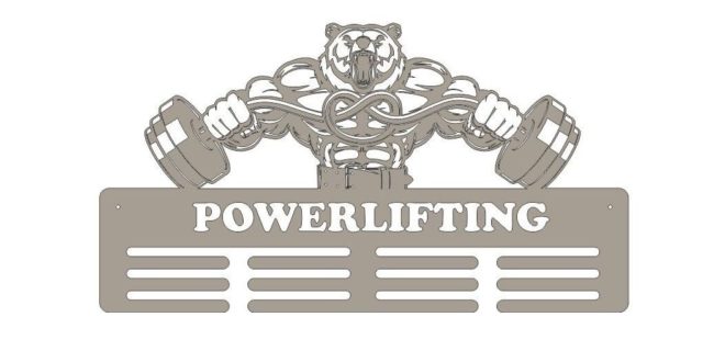 Free Laser Vector File Powerlifting Bodybuilding Medal Stand