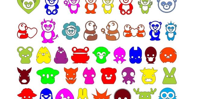 Pack Laser Cut Vectors Kids Animals Cartoon