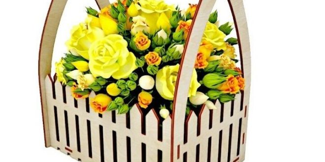 Free Cnc Cut Basket for Flowers File Download