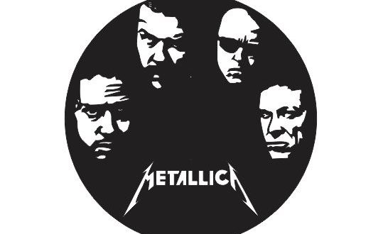 Free Laser Cut Metallica Wall Clock