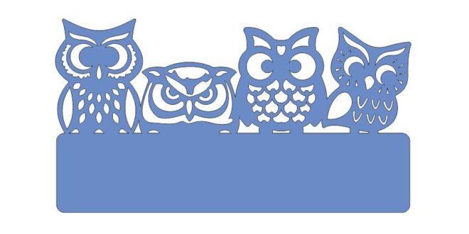 Owls dxf 2d vectors silhouette