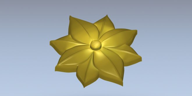 Flower Relief Cut 3D Vcarve Aspire Artcam STL 1409